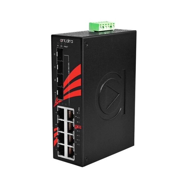 12-Port Industrial PoE+ Gigabit Unmanaged Ethernet Switch